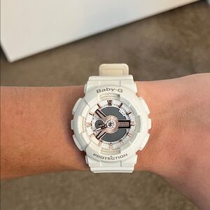 Casio Baby-G White and Silver Smartwatch